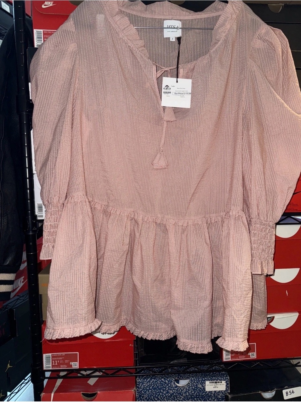 MISA Los Angeles Pink Peasant Blouse
